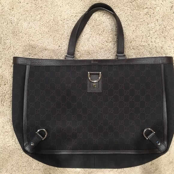 Gucci Abbey D Ring Tote Dark Brown - Picture 1 of 6